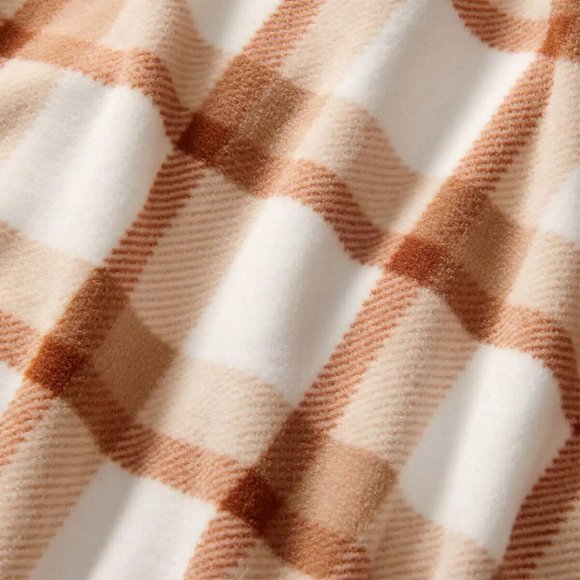 NWoT Eddie Bauer Women's Microfleece Shirt Jacket Tan Check Size 2XL $75 EE343 - Picture 3 of 3